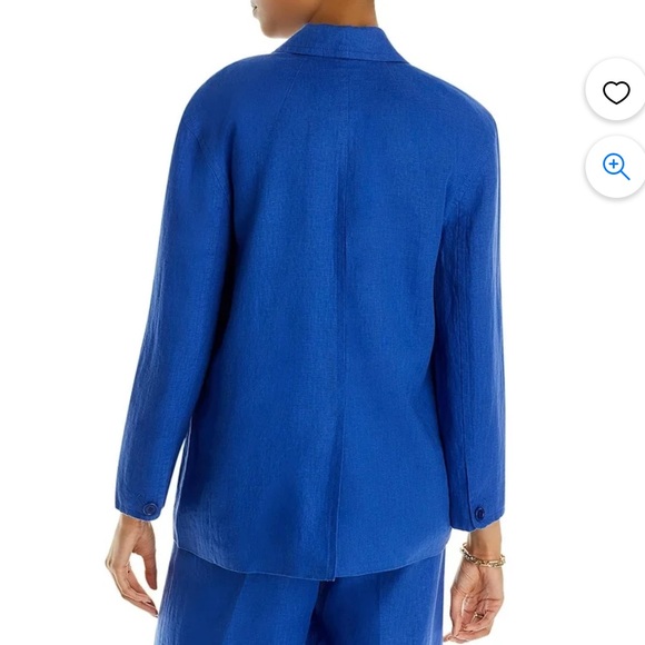 Madewell Womens Linen Office Double-Breasted Blazer
Color: bluestone Size XL new - Picture 6 of 11